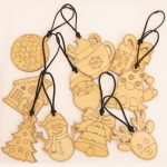 Set 10 Ornamentos – Plywood 3mm (Gravação e Recorte a Laser)