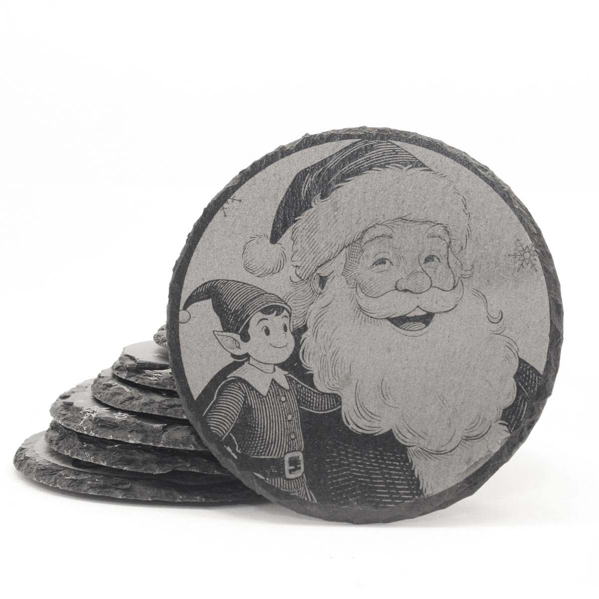slate-coasters-d10cm-1-bw Base para Copos com Gravação a Laser (Pedra-C) - Image 1