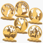 Decoração ø10cm com base - 3 camadas de 3mm