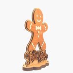 Gingerbread Man Feliz Natal com base - 2 camadas - Image 4
